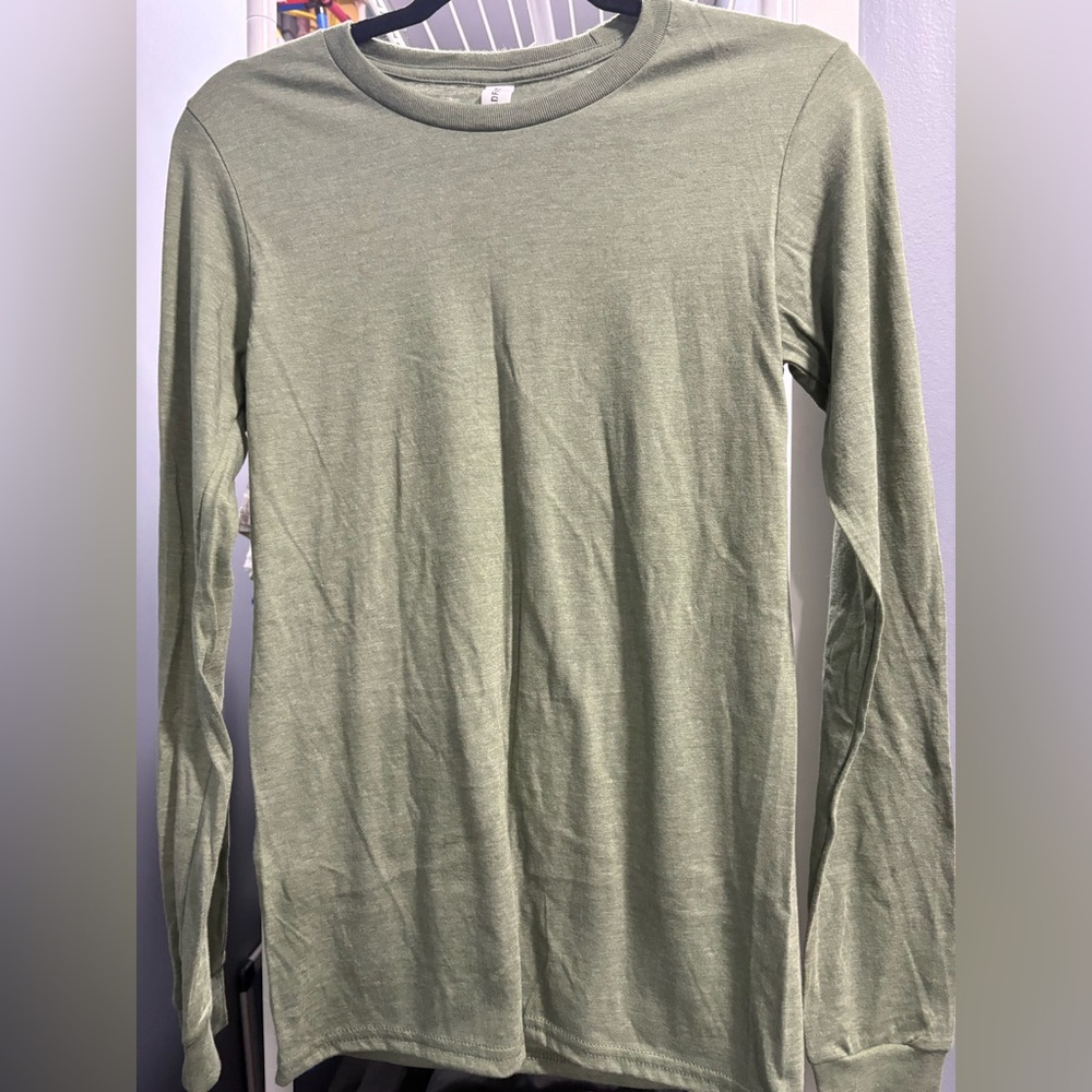 Light Sage Green Long Sleeve Tee